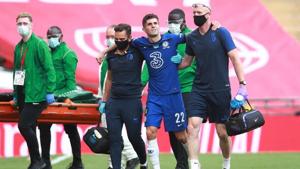 Chelsea's Christian Pulisic after sustaining an injury.(Pool via REUTERS) Chelsea's Christian Pulisic after sustaining an injury.(Pool via REUTERS)