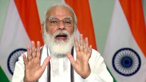 Modi on Friday said the policy could even lead to changing the way the society thinks, rather than just effecting changes to the teaching and learning system.(ANI Photo) Modi on Friday said the policy could even lead to changing the way the society thinks, rather than just effecting changes to the teaching and learning system.(ANI Photo)