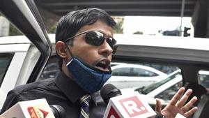 Tiwari was quarantined at the SRPF camp in Goregaon, where he had put up upon his arrival to Mumbai.(Satyabrata Tripathy/HT Photo) Tiwari was quarantined at the SRPF camp in Goregaon, where he had put up upon his arrival to Mumbai.(Satyabrata Tripathy/HT Photo)