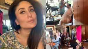 Kareena Kapoor has shares glimpses from her and husband Saif Ali Khan’s makeup session on Monday. Kareena Kapoor has shares glimpses from her and husband Saif Ali Khan’s makeup session on Monday.
