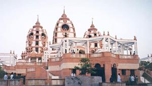 Preparations underway at the ISKCON Temple in Delhi ahead of Krishna Janmashtami.(HT Photo) Preparations underway at the ISKCON Temple in Delhi ahead of Krishna Janmashtami.(HT Photo)