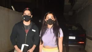 Varun Dhawan and Kiara Advani seen together at Dharma Productions office. Varun Dhawan and Kiara Advani seen together at Dharma Productions office.
