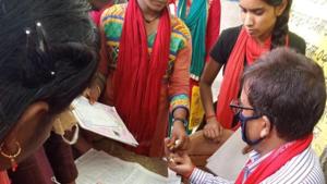 Video shows a man accepting money from students while distributing certificates.(HT File) Video shows a man accepting money from students while distributing certificates.(HT File)
