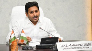 Andhra Pradesh Chief Minister Jagan Mohan Reddy during a video conference of chief ministers with Prime Minister Narendra Modi.(https://twitter.com/AndhraPradeshCM) Andhra Pradesh Chief Minister Jagan Mohan Reddy during a video conference of chief ministers with Prime Minister Narendra Modi.(https://twitter.com/AndhraPradeshCM)