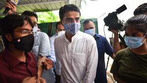 Sachin Pilot, former Deputy Chief Minister of Rajasthan interacts with media.(Sanchit Khanna/HT PHOTO) Sachin Pilot, former Deputy Chief Minister of Rajasthan interacts with media.(Sanchit Khanna/HT PHOTO)