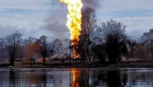 The fire at the Baghjan gas well in Assam’s Tinsukia district has been raging since June 9.(ANI) The fire at the Baghjan gas well in Assam’s Tinsukia district has been raging since June 9.(ANI)