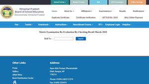 HPBOSE Class 10th revaluation results 2020.(Screengrab) HPBOSE Class 10th revaluation results 2020.(Screengrab)