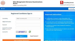 WBJEE 2020 online counselling.(Screengrab) WBJEE 2020 online counselling.(Screengrab)