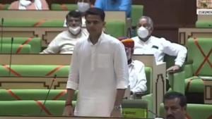 Sachin Pilot speaking in Rajasthan assembly on August 14, 2020. (ANI Photo) Sachin Pilot speaking in Rajasthan assembly on August 14, 2020. (ANI Photo)