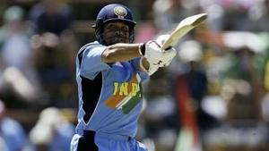 Sachin Tendulkar smashes the ball over point.(Getty Images) Sachin Tendulkar smashes the ball over point.(Getty Images)