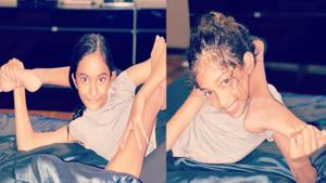Farah Khan’s daughters Diva and Anya make a human puzzle. Farah Khan’s daughters Diva and Anya make a human puzzle.