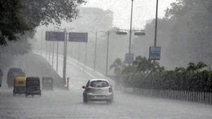 The IMD has also warned of “heavy rains with strong surface winds in Gujarat region” on August 14 and August 15.(ANI file photo) The IMD has also warned of “heavy rains with strong surface winds in Gujarat region” on August 14 and August 15.(ANI file photo)