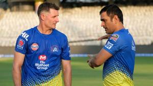 Michael Hussey in conversation with MS Dhoni.(Image Courtesy: IPL) Michael Hussey in conversation with MS Dhoni.(Image Courtesy: IPL)