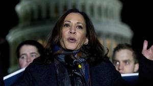 Kamala Harris during a rally in support of the Deferred Action for Childhood Arrivals (DACA) and to avoid the government shut down on Capitol Hill in Washington.(AP File Photo) Kamala Harris during a rally in support of the Deferred Action for Childhood Arrivals (DACA) and to avoid the government shut down on Capitol Hill in Washington.(AP File Photo)