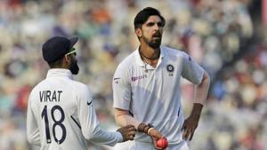India's captain Virat Kohli talks to Ishant Sharma(AP) India's captain Virat Kohli talks to Ishant Sharma(AP)