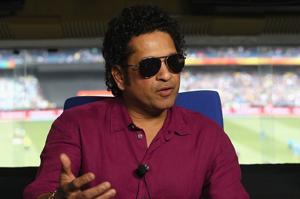 Sachin Tendulkar speaks to the media during the 2015 ICC Cricket World Cup match between South Africa and India at Melbourne Cricket Ground on February 22.(Getty Images) Sachin Tendulkar speaks to the media during the 2015 ICC Cricket World Cup match between South Africa and India at Melbourne Cricket Ground on February 22.(Getty Images)