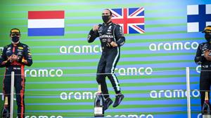 Record-breaking Lewis Hamilton now has the most podiums in F1 history, hitting 156 at the Spanish GP.(Image Courtesy: Mercedes Twitter) Record-breaking Lewis Hamilton now has the most podiums in F1 history, hitting 156 at the Spanish GP.(Image Courtesy: Mercedes Twitter)