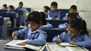 These schools will be equipped with all advanced technology including e-books, interactive boards, projectors, skill centres, art classes and other advanced infrastructure in one year. (HT Photo) These schools will be equipped with all advanced technology including e-books, interactive boards, projectors, skill centres, art classes and other advanced infrastructure in one year. (HT Photo)