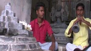 A musician playing ‘Nadaswaram’ made by Karthik.(ANI) A musician playing ‘Nadaswaram’ made by Karthik.(ANI)