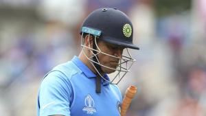 India's MS Dhoni reacts as he leaves the field after being dismissed by New Zealand's Martin Guptill.(AP) India's MS Dhoni reacts as he leaves the field after being dismissed by New Zealand's Martin Guptill.(AP)