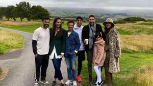 Sonam Kapoor with husband Anand Ahuja and friends in Scotland. Sonam Kapoor with husband Anand Ahuja and friends in Scotland.