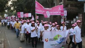 Cancer awareness rally in Dombivli organised by Gopal Charitable Trust , Anil Cancer Clinic & Anil Eye Hospital in February 2020.(Rishikesh Choudhary/HT Photo) Cancer awareness rally in Dombivli organised by Gopal Charitable Trust , Anil Cancer Clinic & Anil Eye Hospital in February 2020.(Rishikesh Choudhary/HT Photo)