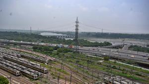 Delhi Metro trains parked at a shed in Timarpur. The Metro has been shut since March when the first lockdown was imposed in an effort to combat Covid-19.(Biplov Bhuyan/HT Photo) Delhi Metro trains parked at a shed in Timarpur. The Metro has been shut since March when the first lockdown was imposed in an effort to combat Covid-19.(Biplov Bhuyan/HT Photo)