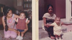 Harris preceded her acceptance tweet with another tweet thanking her mother Shyamala Harris and shared pictures of her childhood.(Kamala Harris/Twitter)