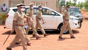 Devadurga police said that the situation was at present peaceful and fully under control. (Photo @DgpKarnataka) Devadurga police said that the situation was at present peaceful and fully under control. (Photo @DgpKarnataka)