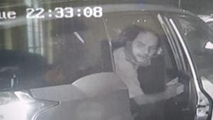The CCTV footage helped identify Pradeep Gupta at the toll plaza on Wednesday as he led the ‘hijacking’ of the bus. (HT Photo) The CCTV footage helped identify Pradeep Gupta at the toll plaza on Wednesday as he led the ‘hijacking’ of the bus. (HT Photo)