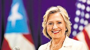 Hillary Clinton’ speech laced together stark comments about Trump’s presidency and reminders of her loss, as well as praise for Kamala Harris, Biden’s running mate and the first Black woman on a major party’s presidential ticket.(Reuters) Hillary Clinton’ speech laced together stark comments about Trump’s presidency and reminders of her loss, as well as praise for Kamala Harris, Biden’s running mate and the first Black woman on a major party’s presidential ticket.(Reuters)