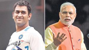 File photo of former India captain MS Dhoni (left) and Prime Minister Narendra Modi (right).(Agencies) File photo of former India captain MS Dhoni (left) and Prime Minister Narendra Modi (right).(Agencies)