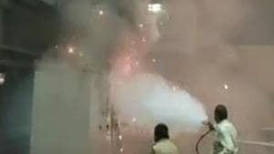 Nine employees of Telangana state power generation corporation (TSGenco) are trapped inside the under-tunnel Srisailam Left Bank Power Station(SOURCED) Nine employees of Telangana state power generation corporation (TSGenco) are trapped inside the under-tunnel Srisailam Left Bank Power Station(SOURCED)