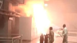 Fire accident at Srisailam Hydel Electric Power project.(SOURCED) Fire accident at Srisailam Hydel Electric Power project.(SOURCED)