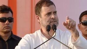 Rahul Gandhi was addressing party workers in Chhattisgarh via video conference on Thursday.(PTI File Photo) Rahul Gandhi was addressing party workers in Chhattisgarh via video conference on Thursday.(PTI File Photo)