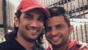 Suresh Raina poses with Sushant Singh Rajput. Suresh Raina poses with Sushant Singh Rajput.