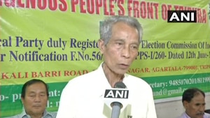 Tripura Revenue Minister NC Debbarma said a probe has been ordered into how the names of a residents of a border village were included in Mizoram’s voters list.(ANI) Tripura Revenue Minister NC Debbarma said a probe has been ordered into how the names of a residents of a border village were included in Mizoram’s voters list.(ANI)