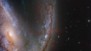 The galaxy in this Hubble image is nicknamed the Meathook Gala(Twitter/@NASAHubble) The galaxy in this Hubble image is nicknamed the Meathook Gala(Twitter/@NASAHubble)