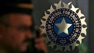 A policeman walks past a logo of the Board of Control for Cricket in India (BCCI) during a governing council meeting of the Indian Premier League (IPL) at BCCI headquarters in Mumbai.(REUTERS) A policeman walks past a logo of the Board of Control for Cricket in India (BCCI) during a governing council meeting of the Indian Premier League (IPL) at BCCI headquarters in Mumbai.(REUTERS)
