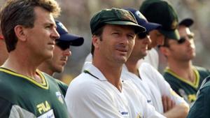 Steve Waugh’s Australia’s winning streak of 16 matches came to an end in India.(Getty Images) Steve Waugh’s Australia’s winning streak of 16 matches came to an end in India.(Getty Images)