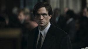Robert Pattinson as Bruce Wayne in a still from The Batman. Robert Pattinson as Bruce Wayne in a still from The Batman.