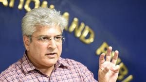 Transport minister of Delhi Kailash Gahlot said the Delhi EV policy, notified on August 8 by the Aam Aadmi Party-ruled Delhi government, was also extensively discussed with the Union minister.(Arvind Yadav/HT PHOTO) Transport minister of Delhi Kailash Gahlot said the Delhi EV policy, notified on August 8 by the Aam Aadmi Party-ruled Delhi government, was also extensively discussed with the Union minister.(Arvind Yadav/HT PHOTO)