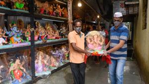 Sunday is the first day of immersion of Ganesh idols.(Satyabrata Tripathy /HT PHOTO) Sunday is the first day of immersion of Ganesh idols.(Satyabrata Tripathy /HT PHOTO)