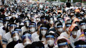 Medical residents and doctors attend a 24-hour strike amid the coronavirus disease pandemic in Seoul, South Korea.(REUTERS) Medical residents and doctors attend a 24-hour strike amid the coronavirus disease pandemic in Seoul, South Korea.(REUTERS)