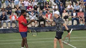 File image of Rohan Bopanna and Denis Shapovalov.(File) File image of Rohan Bopanna and Denis Shapovalov.(File)