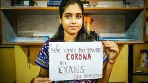 Using the hashtag SATYAGRAHagainstExamInCovid, students took to Twitter to urge the government to heed to their demands.(twitter/@LicypriyaK) Using the hashtag SATYAGRAHagainstExamInCovid, students took to Twitter to urge the government to heed to their demands.(twitter/@LicypriyaK)