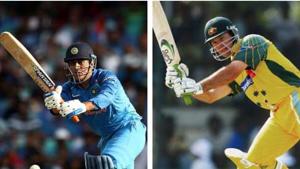 File image of MS Dhoni and Ricky Ponting.(File) File image of MS Dhoni and Ricky Ponting.(File)