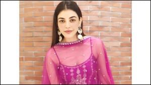 Kajal Aggarwal in bold violet sharara(Instagram/kajalaggarwalofficial) Kajal Aggarwal in bold violet sharara(Instagram/kajalaggarwalofficial)