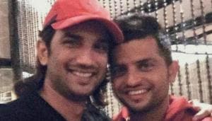 Suresh Raina poses with Sushant Singh Rajput. Suresh Raina poses with Sushant Singh Rajput.