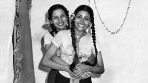 Shabana Azmi and Deepti Naval from the shoot of Hum Paanch in 1980. Shabana Azmi and Deepti Naval from the shoot of Hum Paanch in 1980.